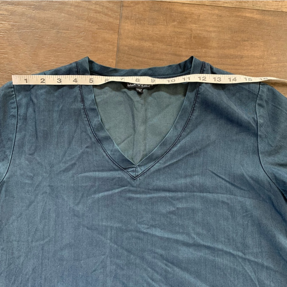 Velvet Heart v neck chambray shirt dress - Picture 5 of 7